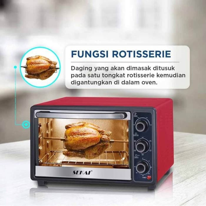 Sekai Oven Listrik 21 Liter - OV210RED - Merah
